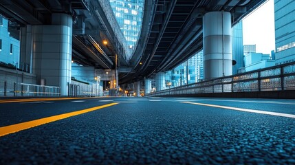 Copy space in an urban setting, city streets providing a modern backdrop