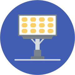 Stadium Lights icon vector image. Can be used for Rugby.