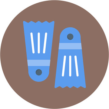 recommend clip art: Fins icon vector image. Can be used for Ocean.