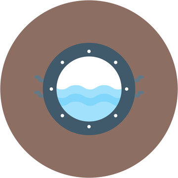 recommend clip art: Porthole icon vector image. Can be used for Ocean.