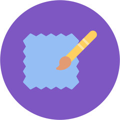 Painted Fabric Line Icon