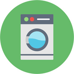 Washing Machine icon vector image. Can be used for Fabric Features.
