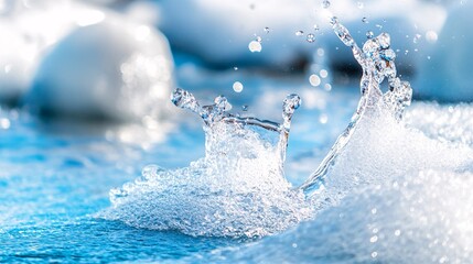 Water Breaking Free from Ice in Springtime