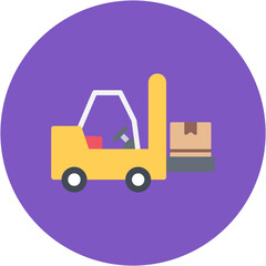 Fork Lift Line Icon