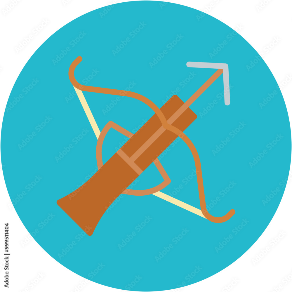 Poster cross bow icon vector image. can be used for archery.