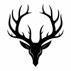 Antler silhouette vector illustration on white background