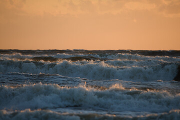 Fototapeta premium Stormy evening by Baltic sea.