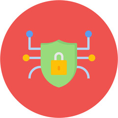Cyber Security icon vector image. Can be used for Biometrics.