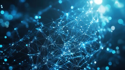 Obraz premium Abstract Network - Interconnectedness and Data Flow
