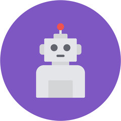 Robot icon vector image. Can be used for Biometrics.