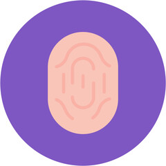 Thumb Print icon vector image. Can be used for Biometrics.