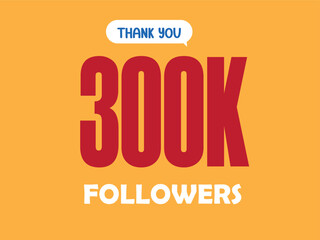 300k follower celebration vector design