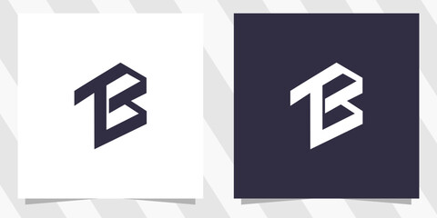 letter tb bt logo design vector