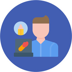 Graphic Designer icon vector image. Can be used for Diversity.