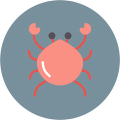 Crab icon vector image. Can be used for Beach Resort.
