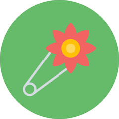 Brooch icon vector image. Can be used for Luxury.