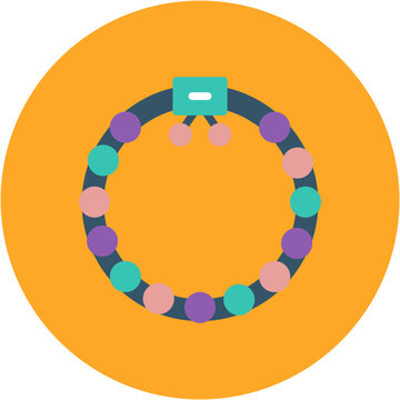 colorful beaded bracelet on orange background clip art preview