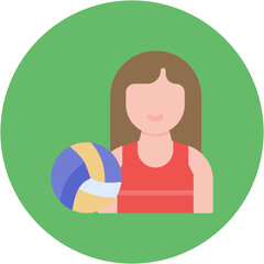 Lady Player icon vector image. Can be used for Volleyball.
