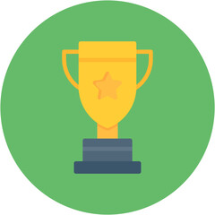 Trophy icon vector image. Can be used for Volleyball.