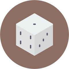 Dice icon vector image. Can be used for Casino.
