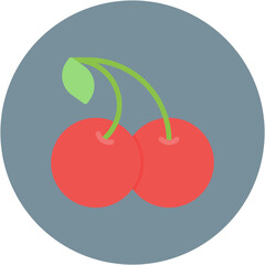 Cherry icon vector image. Can be used for Casino.