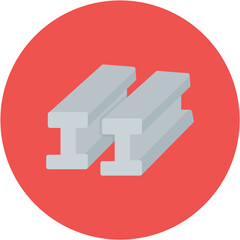 H Beam icon vector image. Can be used for Mettalurgy.