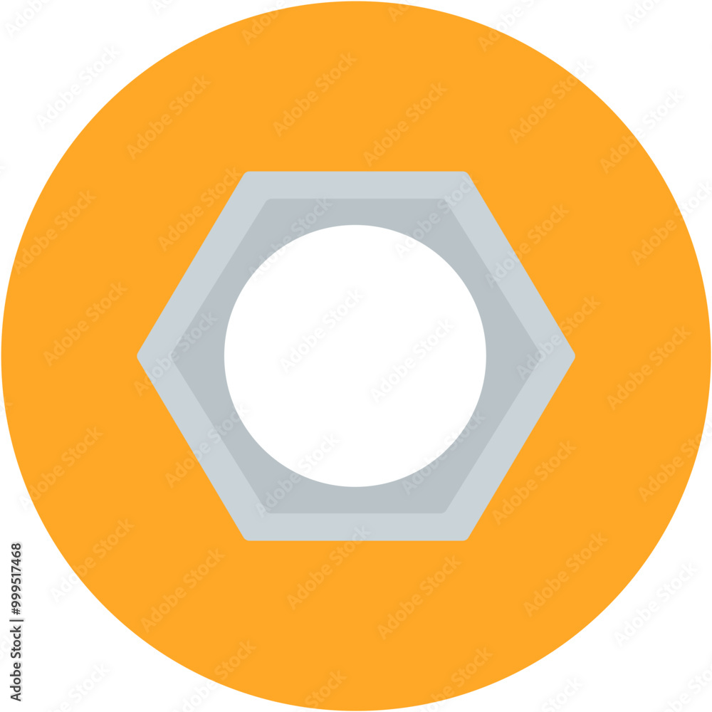 Poster nut icon vector image. can be used for mettalurgy.