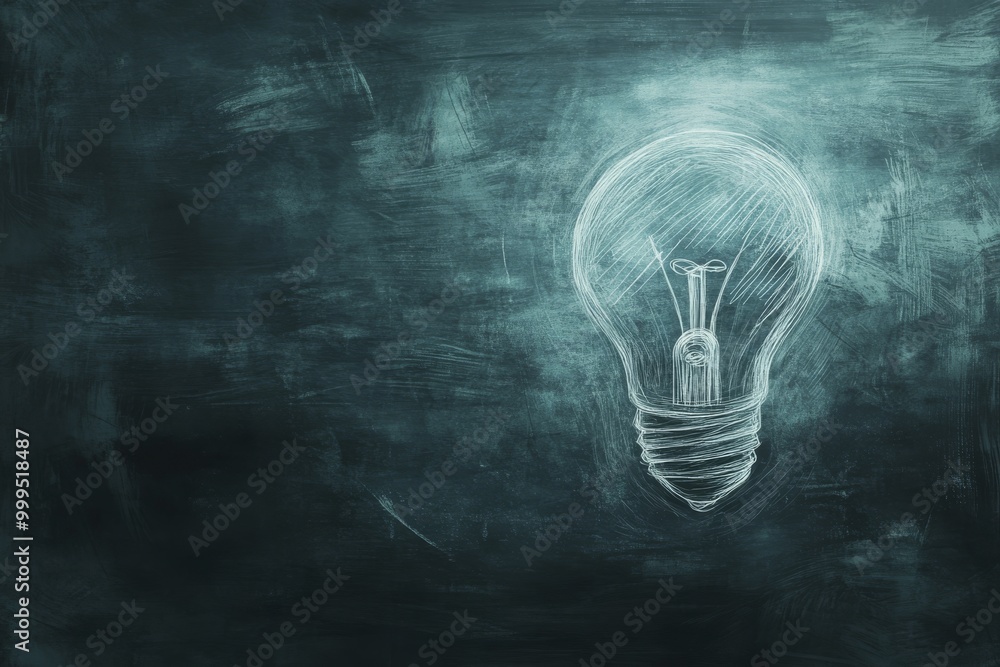 Poster lightbulb sketch on a textured background