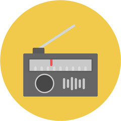Radio icon vector image. Can be used for Retro.