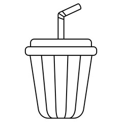 softdrink cup with straw