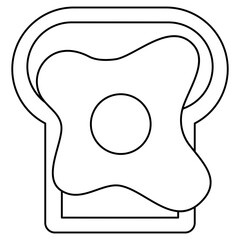 bread with sunny side up egg