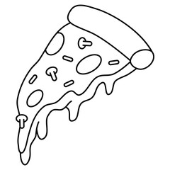 pizza food icon for drawing