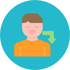 Bulimia icon vector image. Can be used for Psychology.
