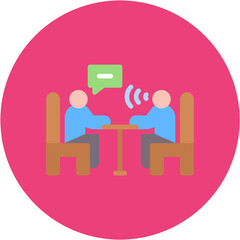 Consultation Session icon vector image. Can be used for Psychology.