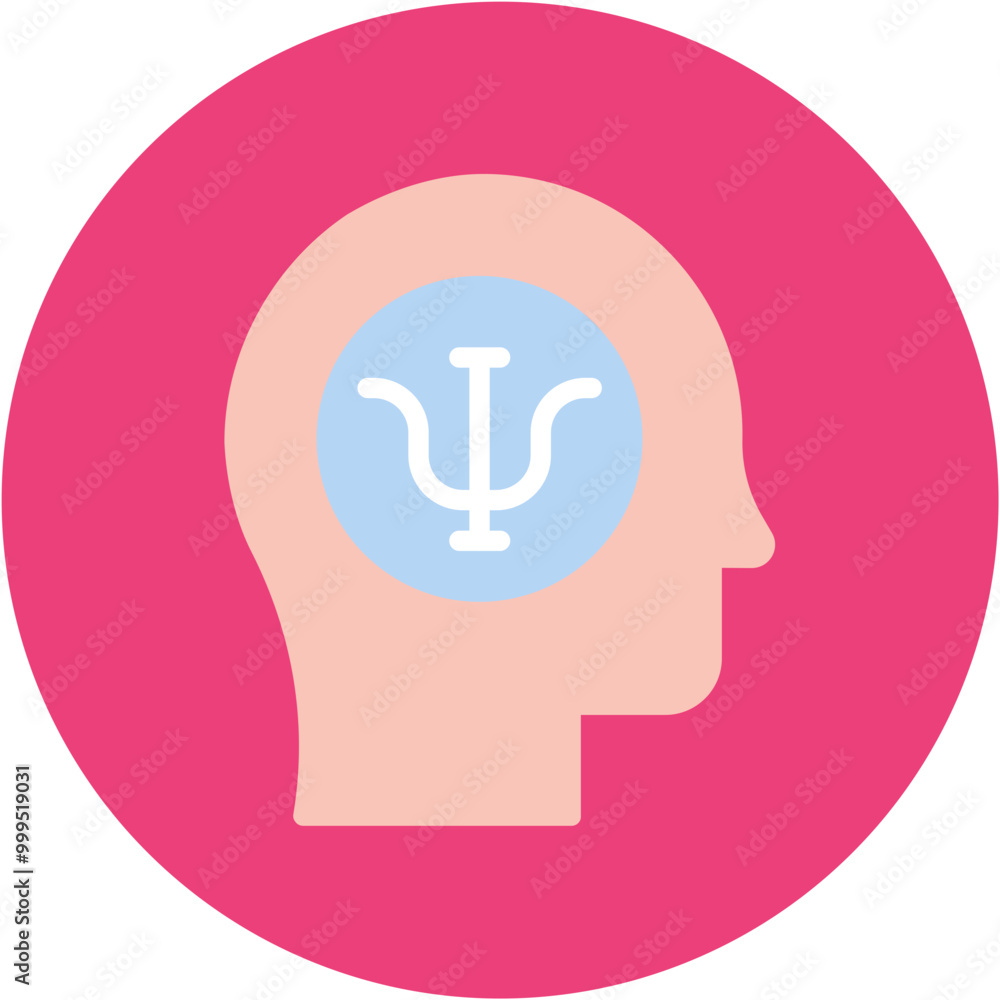 Sticker Occupational Psychology icon vector image. Can be used for Psychology.