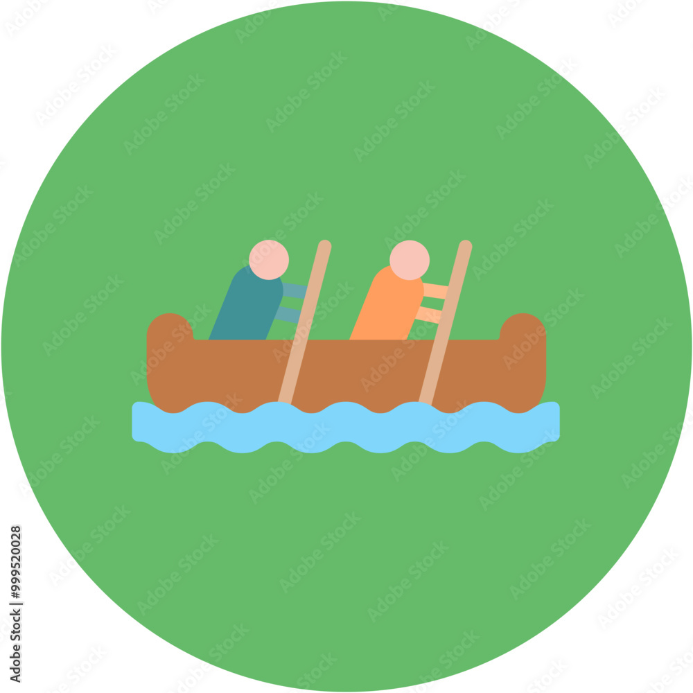 Poster Rafting icon vector image. Can be used for Adventure.