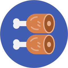 Meat icon vector image. Can be used for Nutrition.