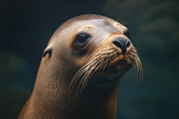 Fototapeta premium Sea Lion Face Close Up
