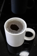 Fototapeta premium CUP OF HOT BLACK COFFEE 