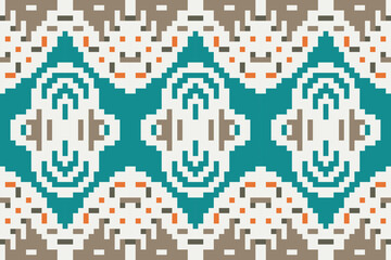 Knit Arabic Geometric Pattern Wallpaperfolk Embroidery, Aztec Geometric Ornament Print. Design for Carpet, Wallpaper, Clothing, Wrapping, Fabric