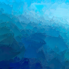 blended sea water brush stroke effect with a blue, pale green and white overlapping polygonal colors that create a textured appearance and form an indistinct abstract left form.