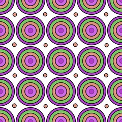 seamless pattern with circles on white background