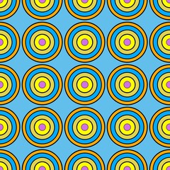 seamless pattern with circles on blue  background