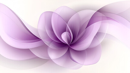 Fototapeta premium Abstract purple flower design with flowing petals set against a soft background, perfect for creative projects and décor