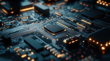 Fototapeta premium Circuit Board Close-Up