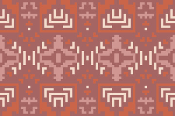 Geometric Pattern Ikat Pattern Drawingfolk Embroidery, Aztec Geometric Ornament Print. Design for Carpet, Wallpaper, Clothing, Wrapping, Fabric