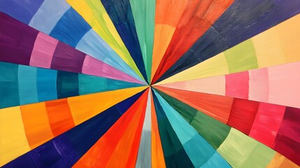 Obraz premium Circular shapes radiating outward in bright colors, symbolizing expansion 