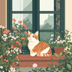 a peaceful cat