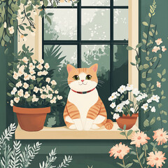 a peaceful cat