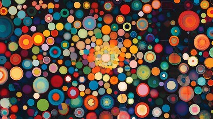 Geometric shapes arranged in a kaleidoscopic pattern 